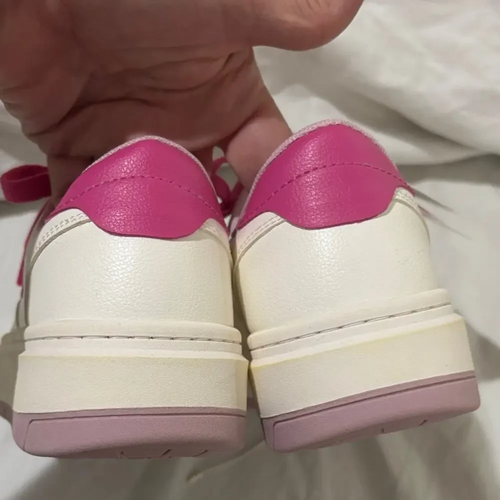 Zara 2.5 Barbie Sneakers in Pink and White nwt lace up rubber sole new with tags
